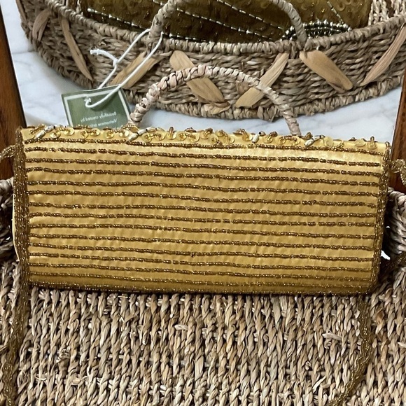 Vintage, Evening bag ,gold, silver fully embellished ,beaded, stunning,unique - Picture 3 of 7